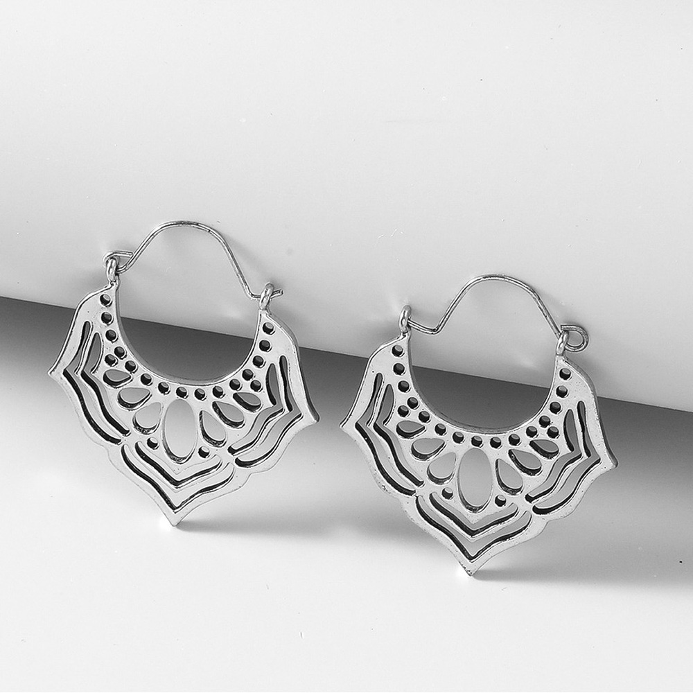 Any 3/$25! Silver Lacy Openwork Boho Earrings - Picture 2 of 6